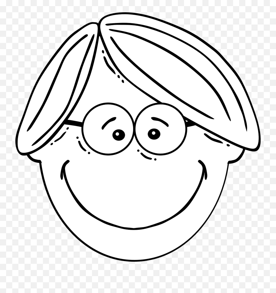 Cartoon - Clip Art Library Boy Girl Face Clipart Black And White Emoji,Kik Emoticon List