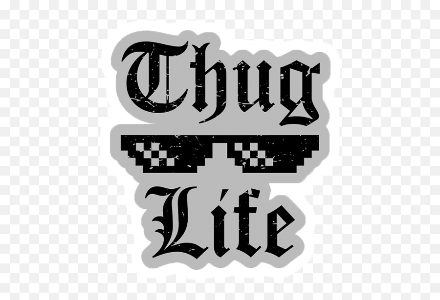 Thug Life - Automotive Decal Emoji,Thug Life Emoji