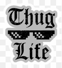 Thug Life - Automotive Decal Emoji,Thug Life Emoji