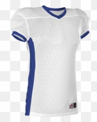 Alleson Athletic - Youth Football Jersey Color White Royal Size L Emoji,Emoticon Of Woman Kicking Man Out Of House