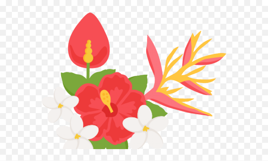 Tropical Flowers Clipart - Transparent Tropical Clipart Emoji,Leaf Sprig Emoji