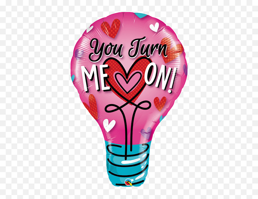 You Turn Me On Giant 40 Lightbulb Balloon Emoji,Kissey Emoji