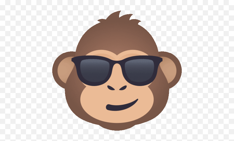 Cool Monkey Joypixels Gif - Happy Emoji,Monkey Emoji Costume