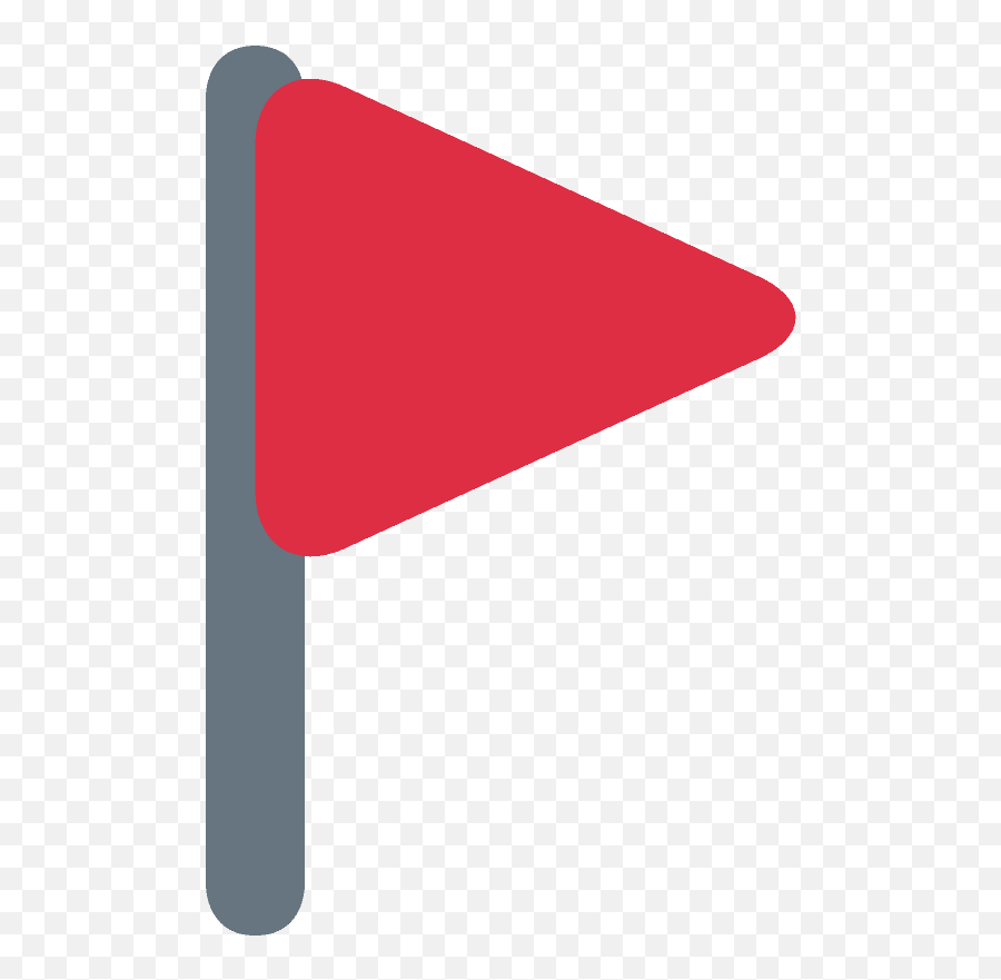 Triangular Flag Emoji Clipart - Red Flag Emoji Png Triangular Flag Emoji,Flag Emoji