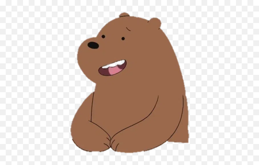 We Bear Bears Whatsapp Stickers - Stickers Cloud Happy Emoji,Brown Bear Emoji