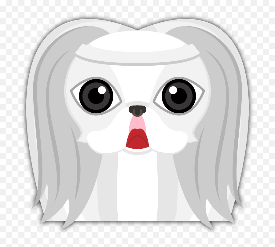 Japanese Chin Emoji Stickers Are You A - Fictional Character,Dog Emoji Drawing