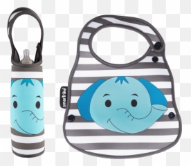 Baby Bib U0026 Bottle Holder - Elephant Bib Emoji,Emoticon Bed Set