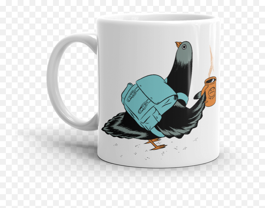 Pigeon Commuter Mug - Happy Birthday Cups For Dad Emoji,Cup Text Emoticon
