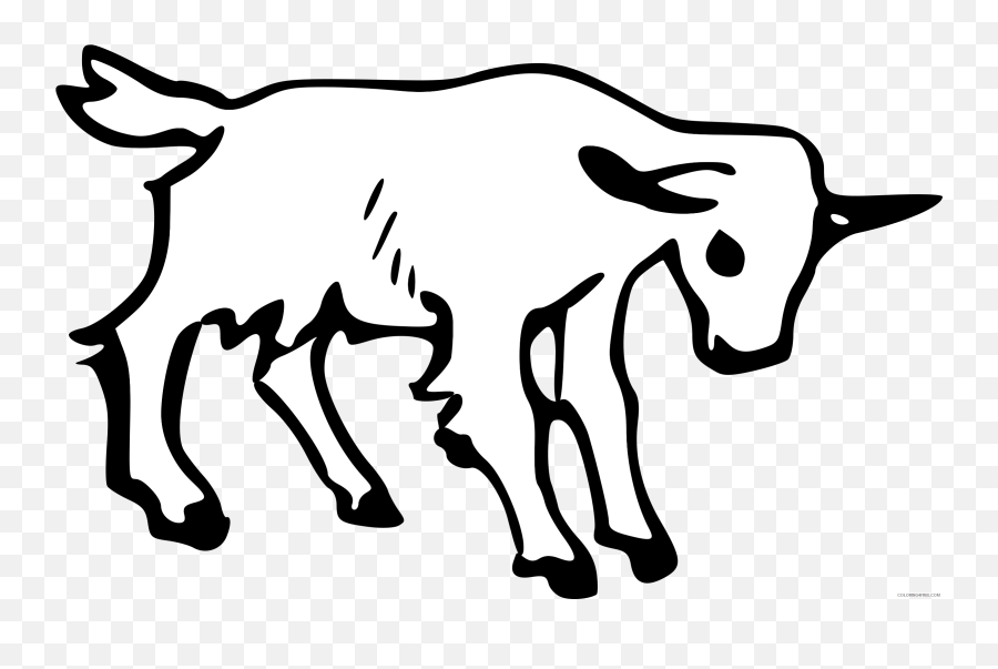 Goat White Bpng Printable Coloring4free - Fainting Goat Line Art Emoji,Funny Dirty Goat Emojis