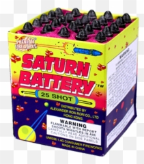 Products Saturn Battery 25 - Shot Saturn Fourth Of July Dot Emoji,Fireworks Emoticon Png