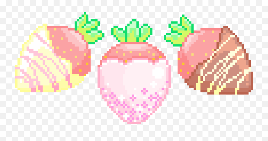 Dipped Strawberries - Pixel Food Art Gif Emoji,Emoji Oznaczenia