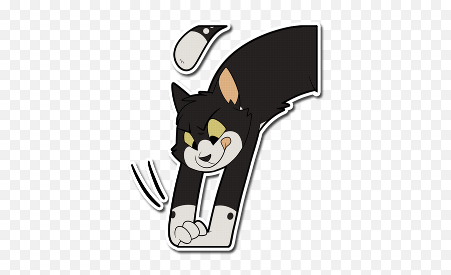 Kuroshi Catte - Fictional Character Emoji,Tuxedo Cat Emoticon
