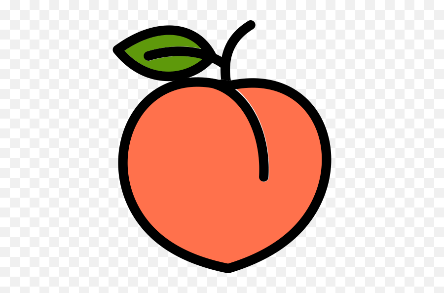 Peach Fruit Icon Png And Svg Vector Free Download - Fresh Emoji,Peach Emoji Png