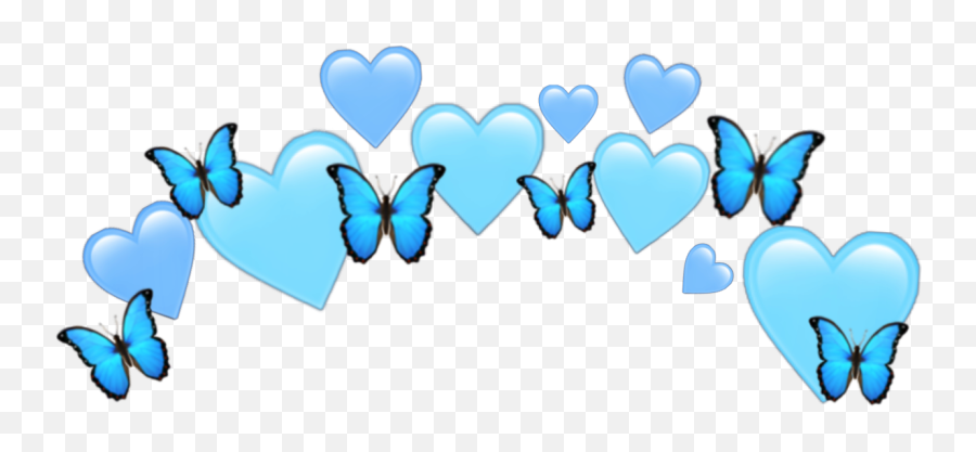 Heartjoon Heartcrown Sticker By Haley Namjoon - Emoji Heart Crown Blue,Blue Heart Emoji Png