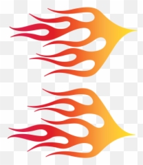 Decals Stickers Pair Of Flames Red - Language Emoji,Wide Emoji Flames