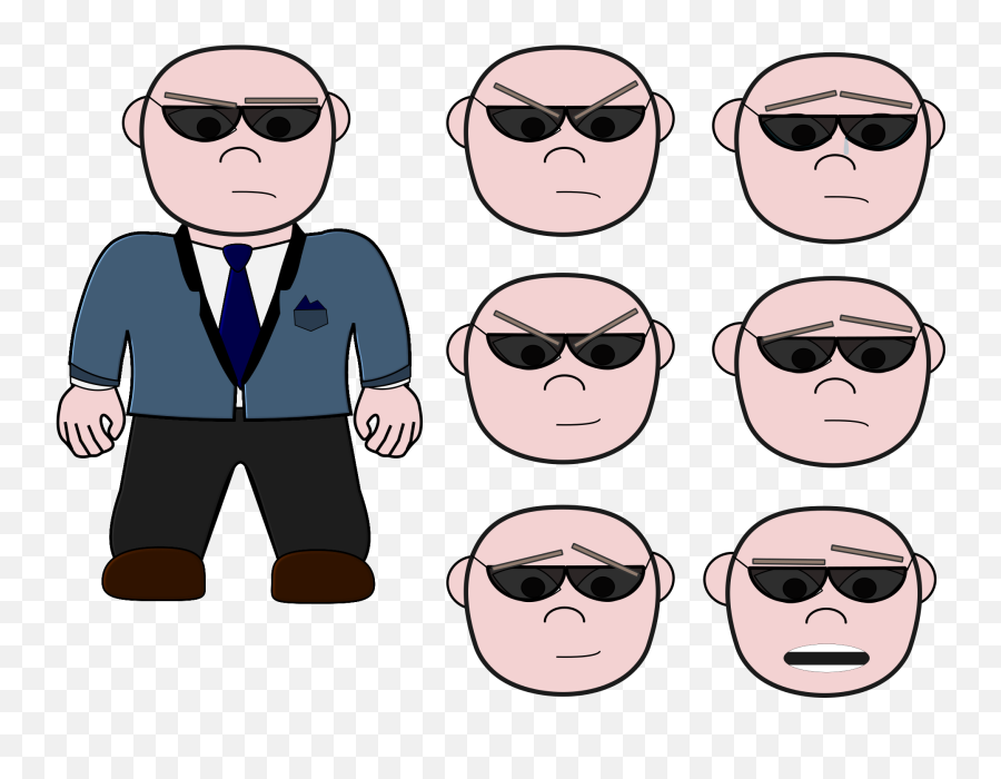 Bodyguard Facial Expressions Free Image - Cartoon Henchman Emoji,Facial Expressions And Emotions Cartoons