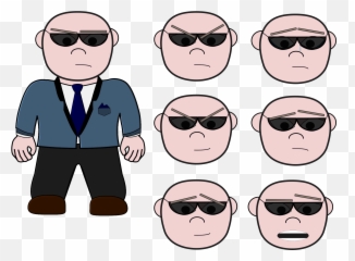 Bodyguard Facial Expressions Free Image - Cartoon Henchman Emoji,Facial Expressions And Emotions Cartoons