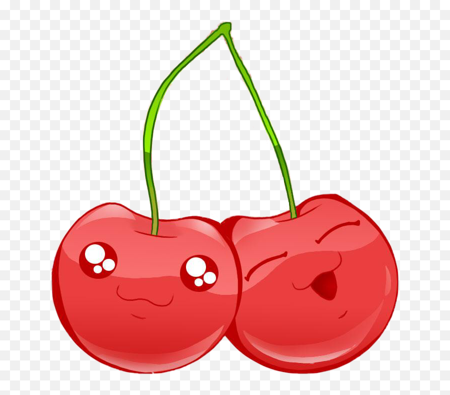 Cherry Kawaii Madewithpicsart Freetoedit Freetoedit - Chibi Kawaii Cherry Png Emoji,Cherries Emoji