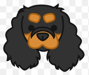 Cavalier King Charles Spaniel Dog - Black And Tan Cavalier King Charles Spaniel Cartoon Emoji,Cavalier King Charles Spaniel Sticker Emoji