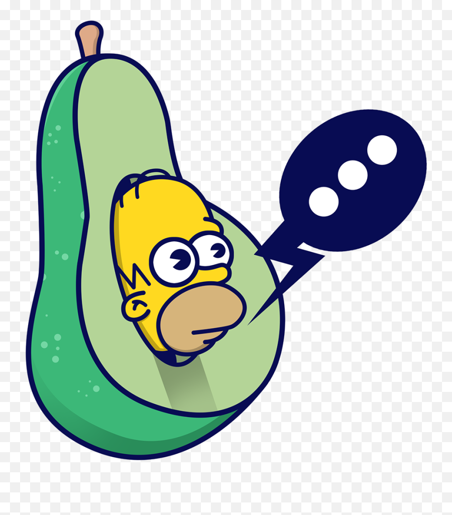 Simpsons Drawings - Homer Avocado Emoji,Gumball Darwin Smiley Face Emoticon