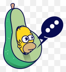 Simpsons Drawings - Homer Avocado Emoji,Gumball Darwin Smiley Face Emoticon