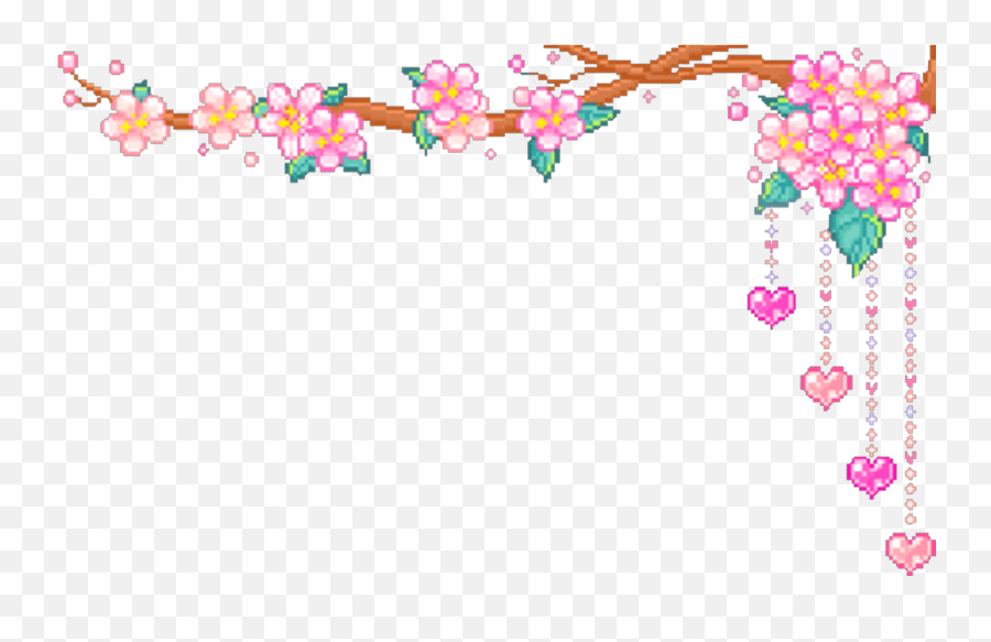 Cute Kawaii Pixels Adorable 8bit Sakura Cherryblossoms - Pixel Gif Decoration Emoji,Emojis 8bit