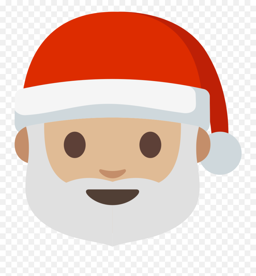 Emoji U1f385 1f3fc - Santa Emoji Transparent Background,Beard Emoji
