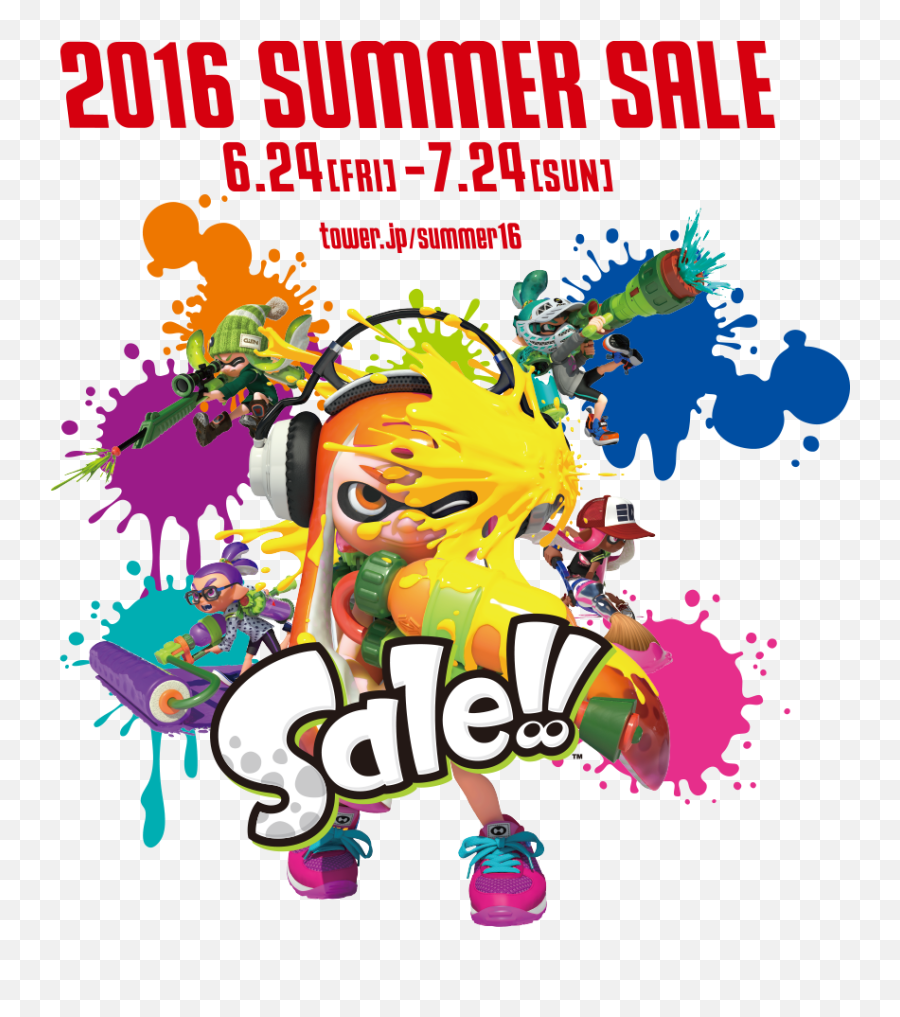Splatoon 2016 Summer Sale Tower Records - Perfectly Nintendo Language Emoji,Summer Sale 2016 Emoticon