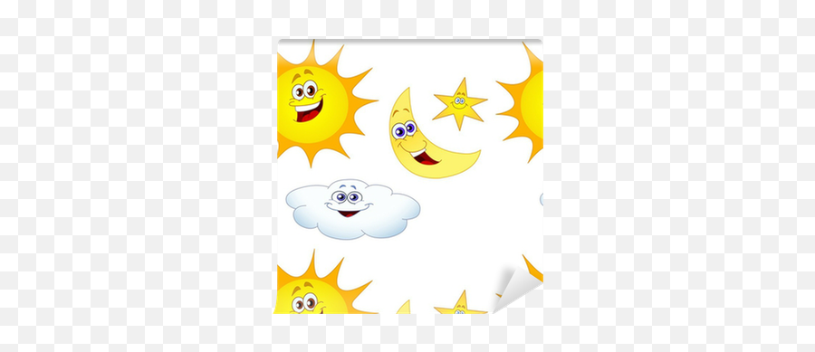 Sun Moon Star And Cloud Wallpaper U2022 Pixers - We Live To Change Emoji,Sun Moon Emoticon