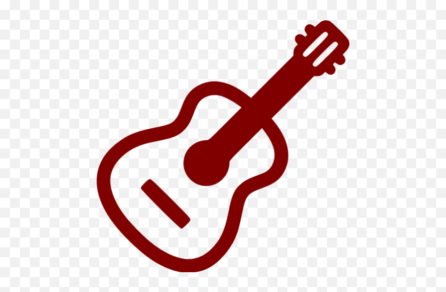 Maroon Guitar Icon - Free Maroon Music Icons Emoji,Emoticon Musical Instrument