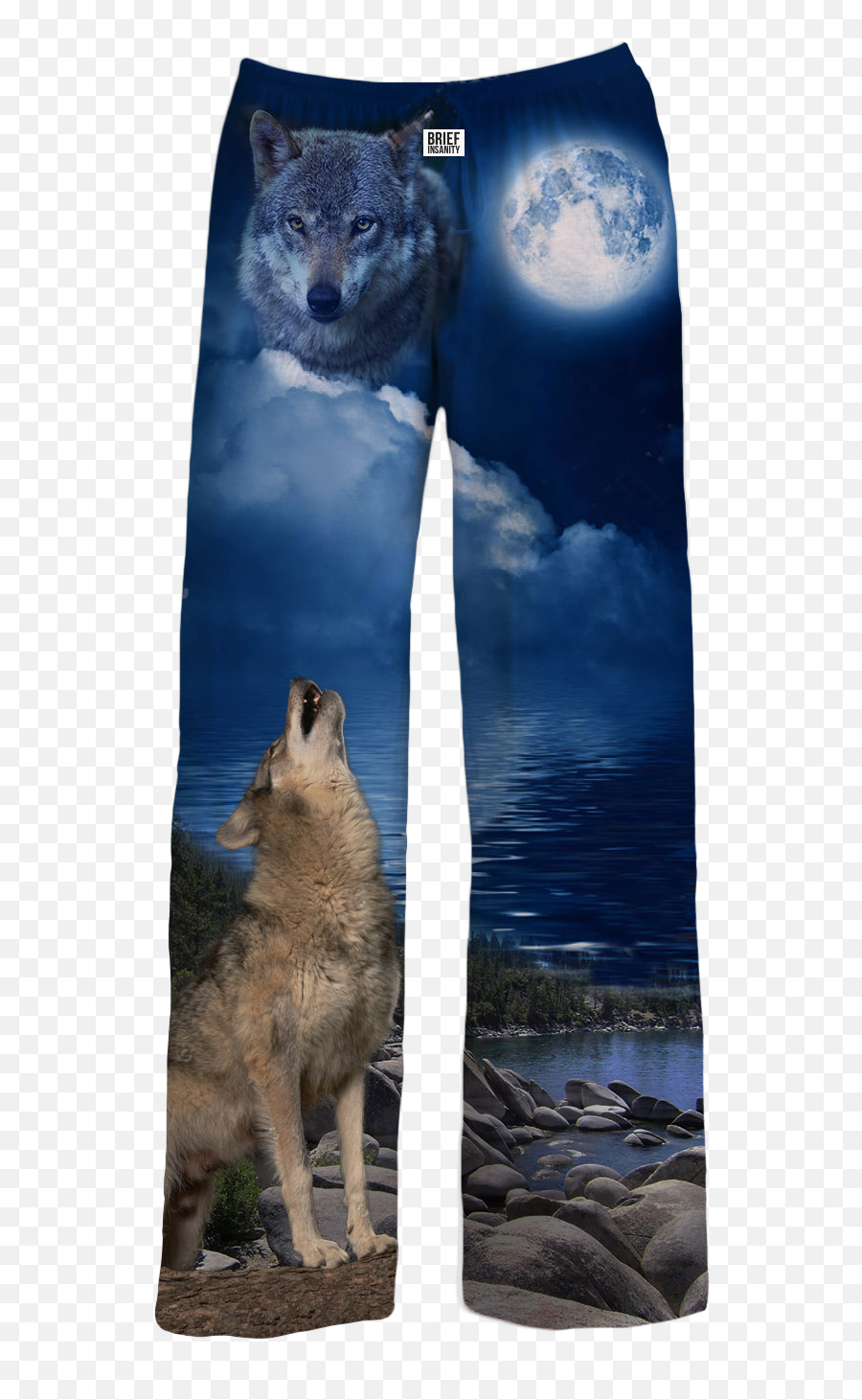 Wolf Howling Pajama Pants Emoji,Howling Wolf Facebook Emoticon
