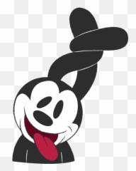 Vk Sticker 24 From Collection Oswald The Lucky Rabbit Emoji,Black Rabbit Emoji