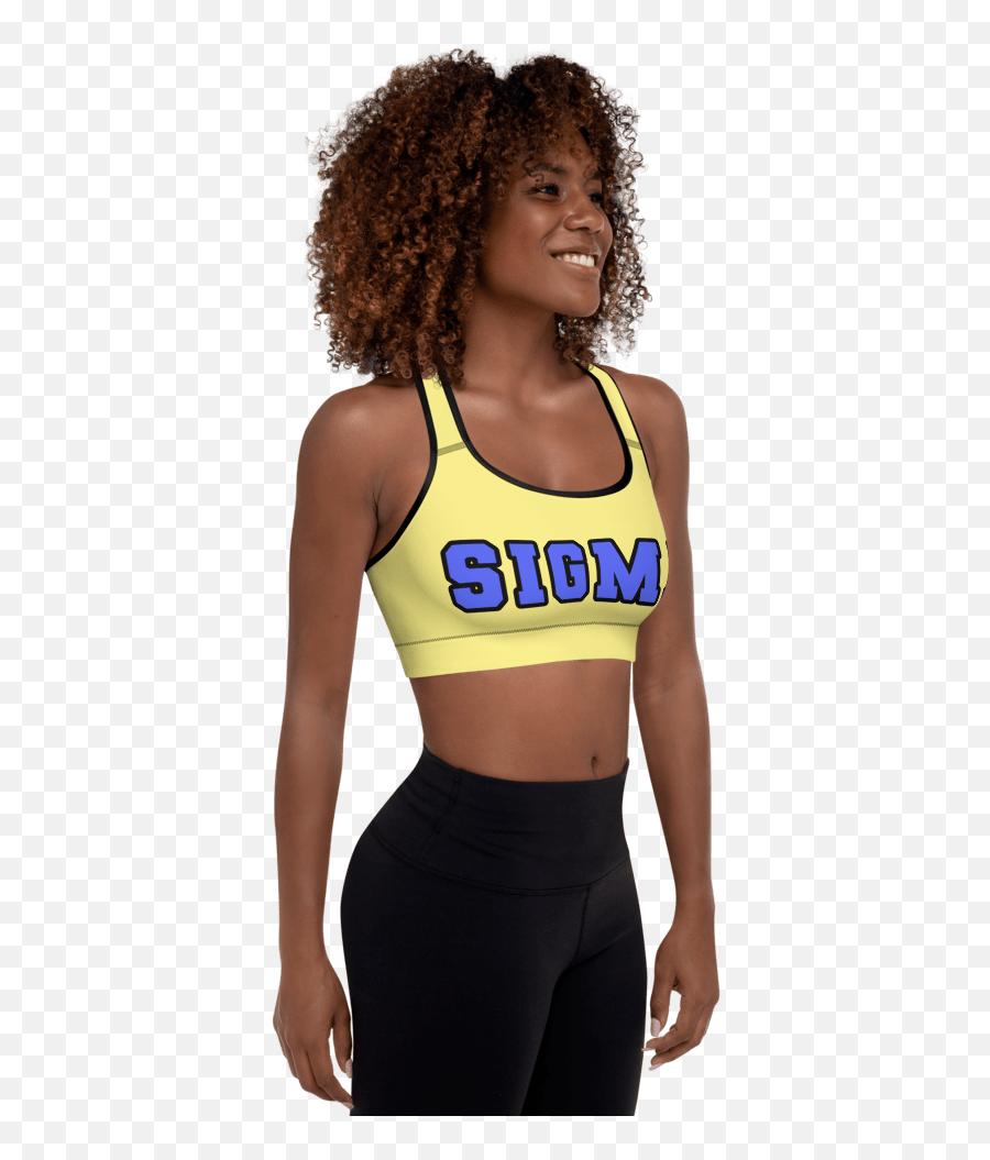 Sigma Padded Sports Bra - Sports Bra Emoji,Female Emoji Joggers