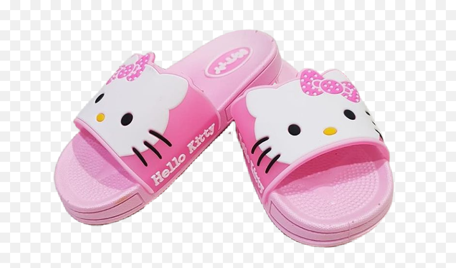 Hellokitty Slippers Pink Pastel Sticker By Cassidy - Hello Kitty Slippers Png Emoji,Emoji Slippers For Women