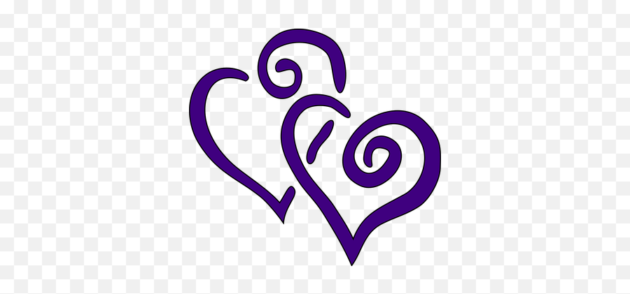 Free Heart Swirls Swirl Illustrations - Double Heart Clipart Purple Emoji,Dark Blue Heart Emoji