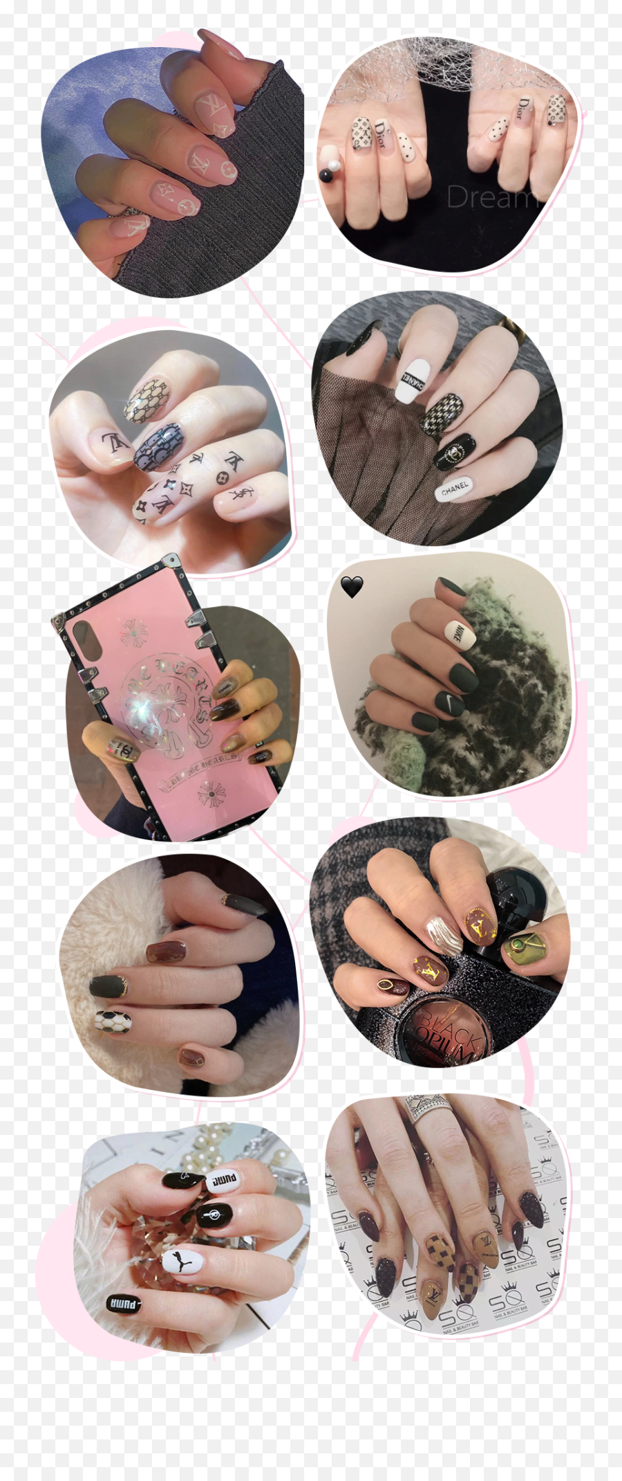 Blackpink Manicure Style This Is Too - Gel Nails Emoji,Emoticon Nail Art