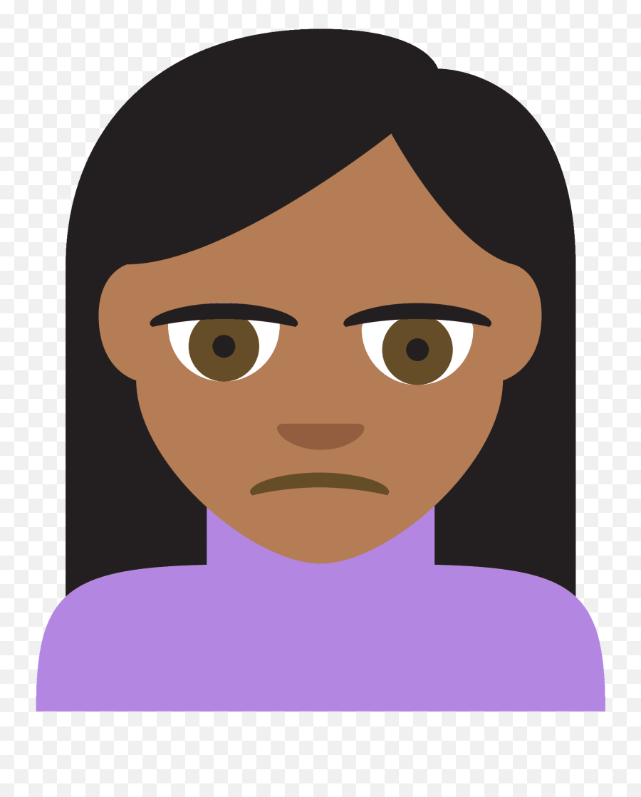Person Frowning Emoji Clipart - Clip Art,Person Frowning Emoji