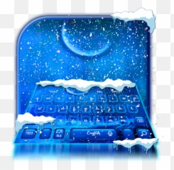 Live Snowing Night Keyboard Theme - Moon Emoji,Emoji Crescent Moon July 17