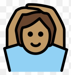 Tono De Piel Medio Persona Haciendo El Gesto De De Acuerdo - Hände Auf Kopf Clipart Emoji,Emoticon Haciendo Pucheros