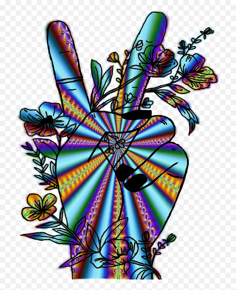 Trippy Transparent Peace Hippie - Transparent Hippie Peace Sign Emoji,Trippy Emoji