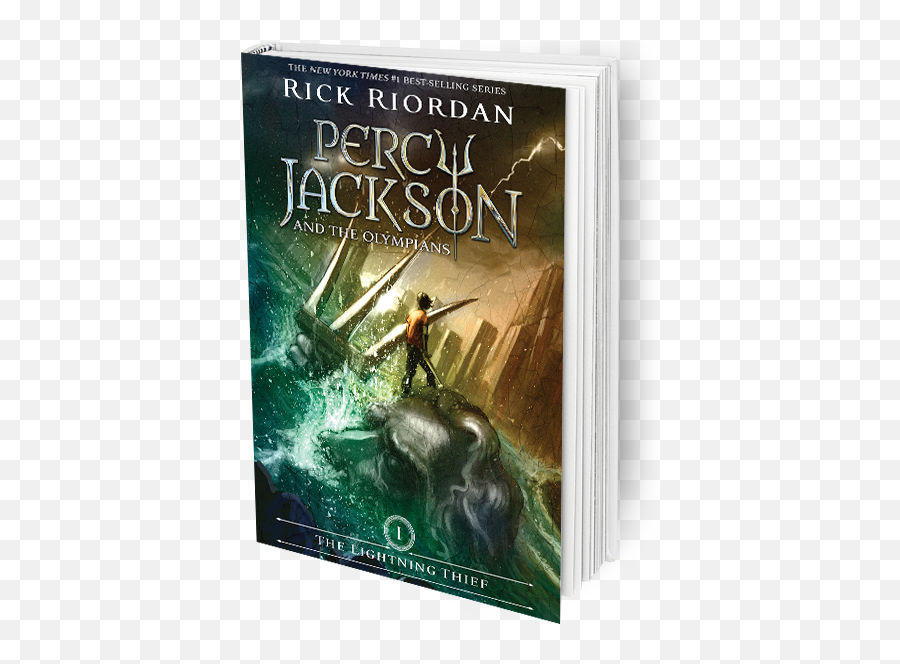 I Read For The First - Percy Jackson And The Lightning Thief Book Emoji,Monster Lightning Bolt Emoji