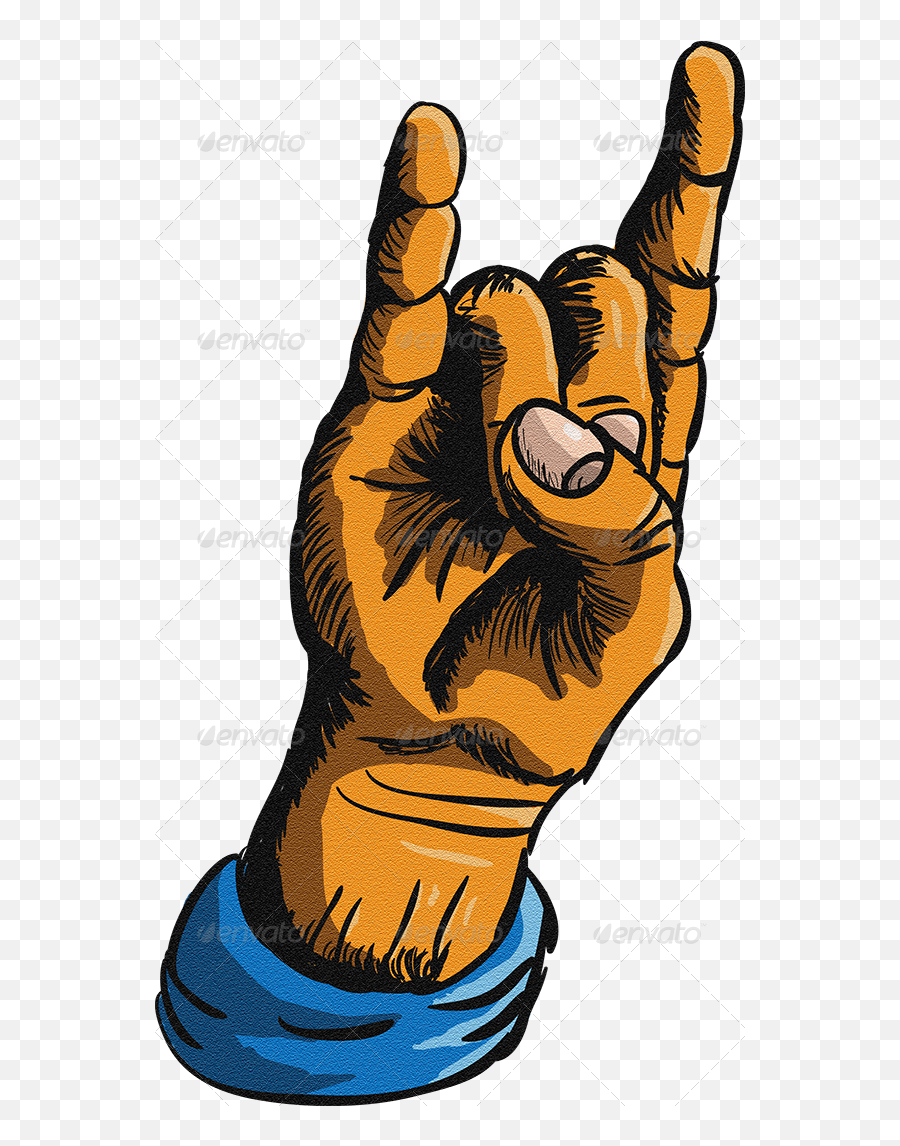 Rock Clipart Finger Rock Finger - Rock Band Hand Sign Emoji,Metal Hand Emoji