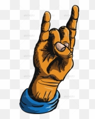 Rock Clipart Finger Rock Finger - Rock Band Hand Sign Emoji,Metal Hand Emoji