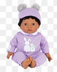 Dolls Tiny Treasures - Tiny Treasures Doll With Purple Outfit Emoji,Lifelike Doll Showing Emotions