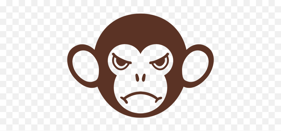 Monkey Angry Head Muzzle Flat - Transparent Png U0026 Svg Vector Cabeza De Mono Png Emoji,Do Chimps Have Emotions Do Chimps Create And Use Tools