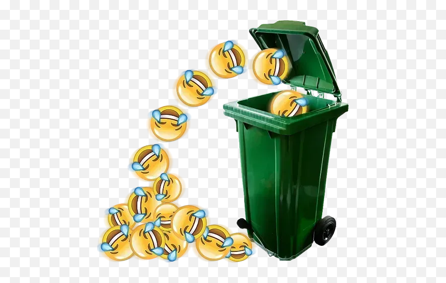 Emojismilecry Whatsapp Stickers - Stickers Cloud Waste Container Lid Emoji,Recycling Emoji