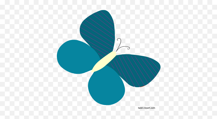 Free Cute Butterfly Clip Art Graphics - Blue And Yellow Butterfly Clip Art Emoji,Purple Butterfly Emojis