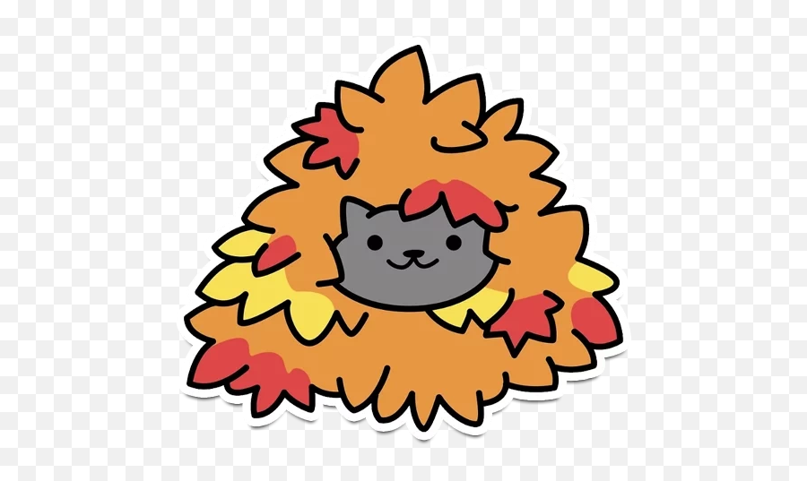 Neko Atsume - Neko Atsume Cat In Leaves Emoji,Gamercat Emoticons