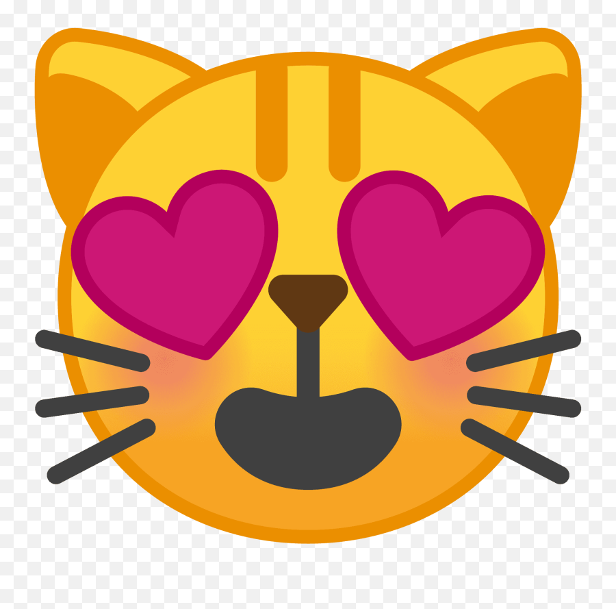 Smiling Cat Face With Heart Eyes Icon - Cat Emoji With Heart Eyes,Heart Face Emoji Png
