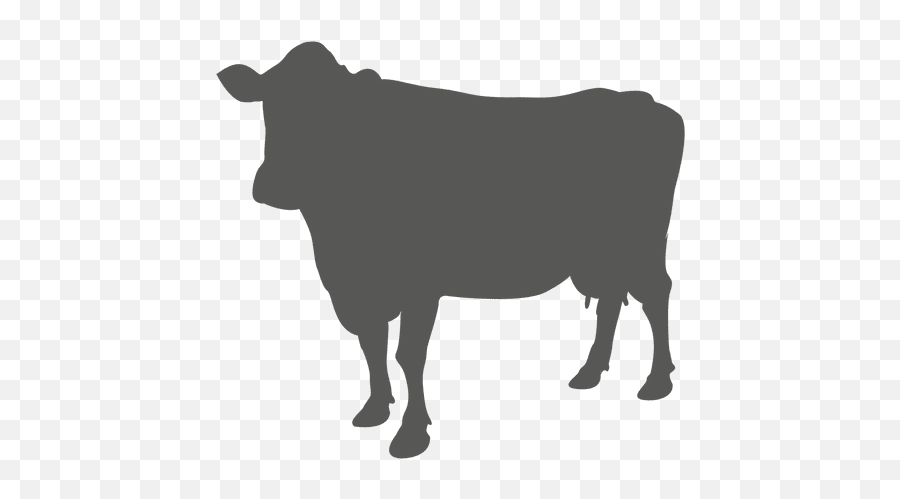 Cow Flat Icon - Silhouette Cow Emoji,Cow Fb Emoticon